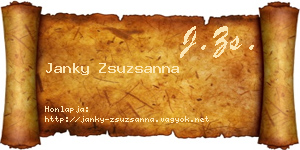 Janky Zsuzsanna névjegykártya